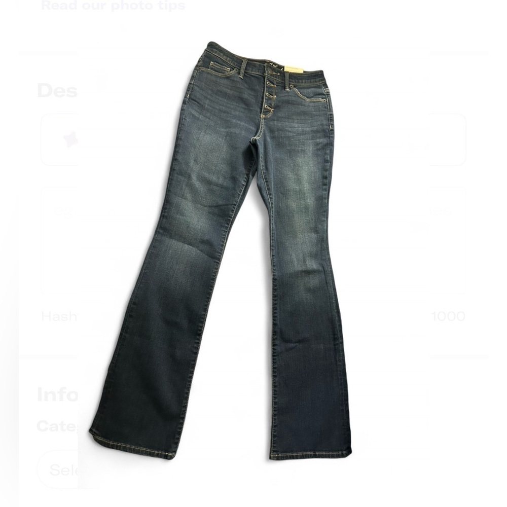 NWT Universal Thread Dark Blue high rise skinny Bootcut - Picture 2 of 6